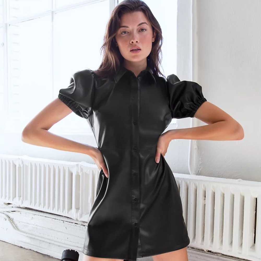 Aritzia Sunday Best faux leather dress